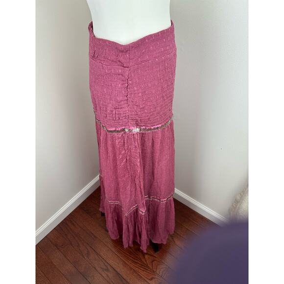 NWT Free People Ella Tiered Midi Skirt in Sugar Plum - Size 8 - Picture 10 of 10